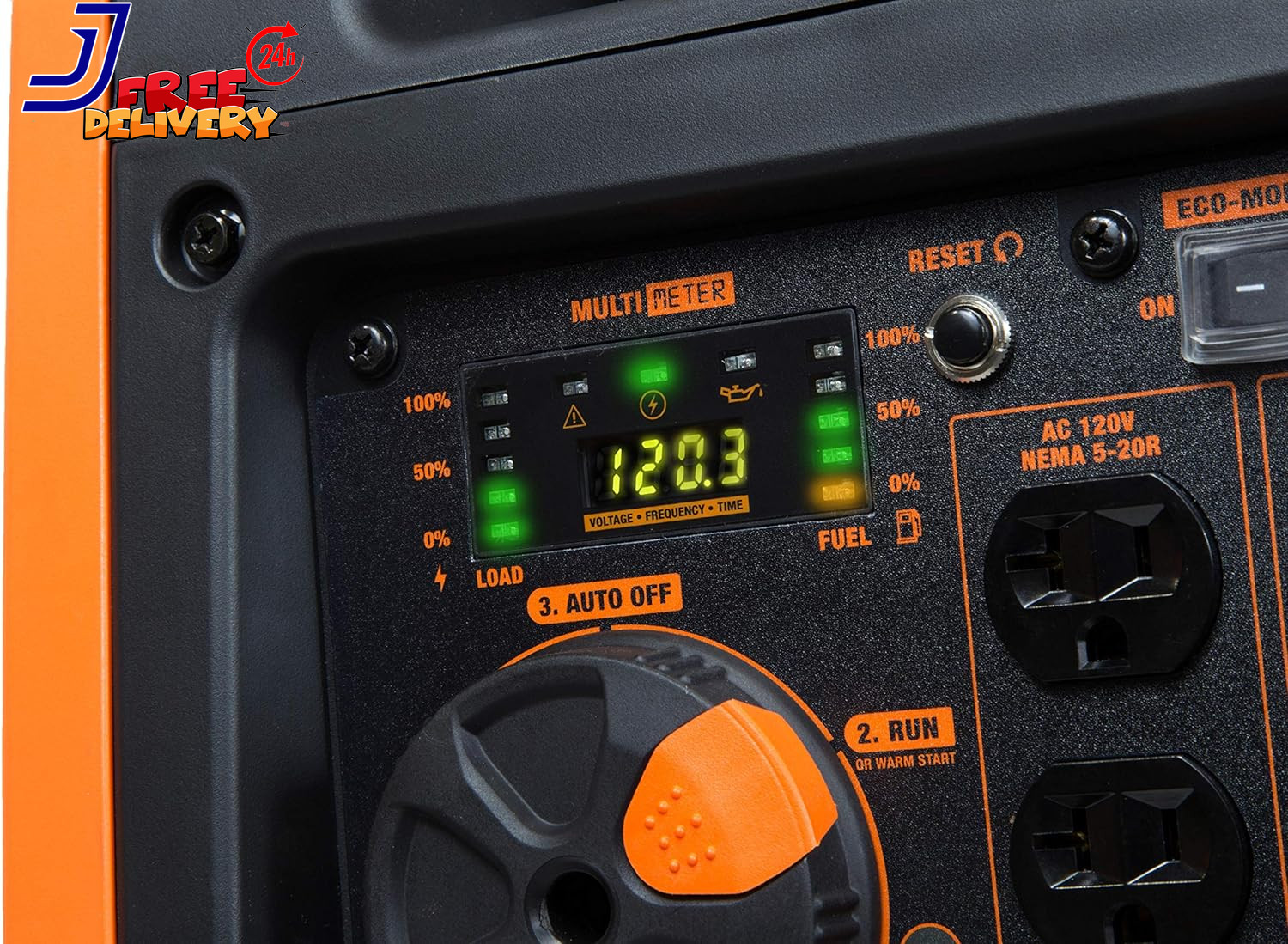 3,800-W Portable RV Ready Gas Powered Inverter Generator with Electric Start