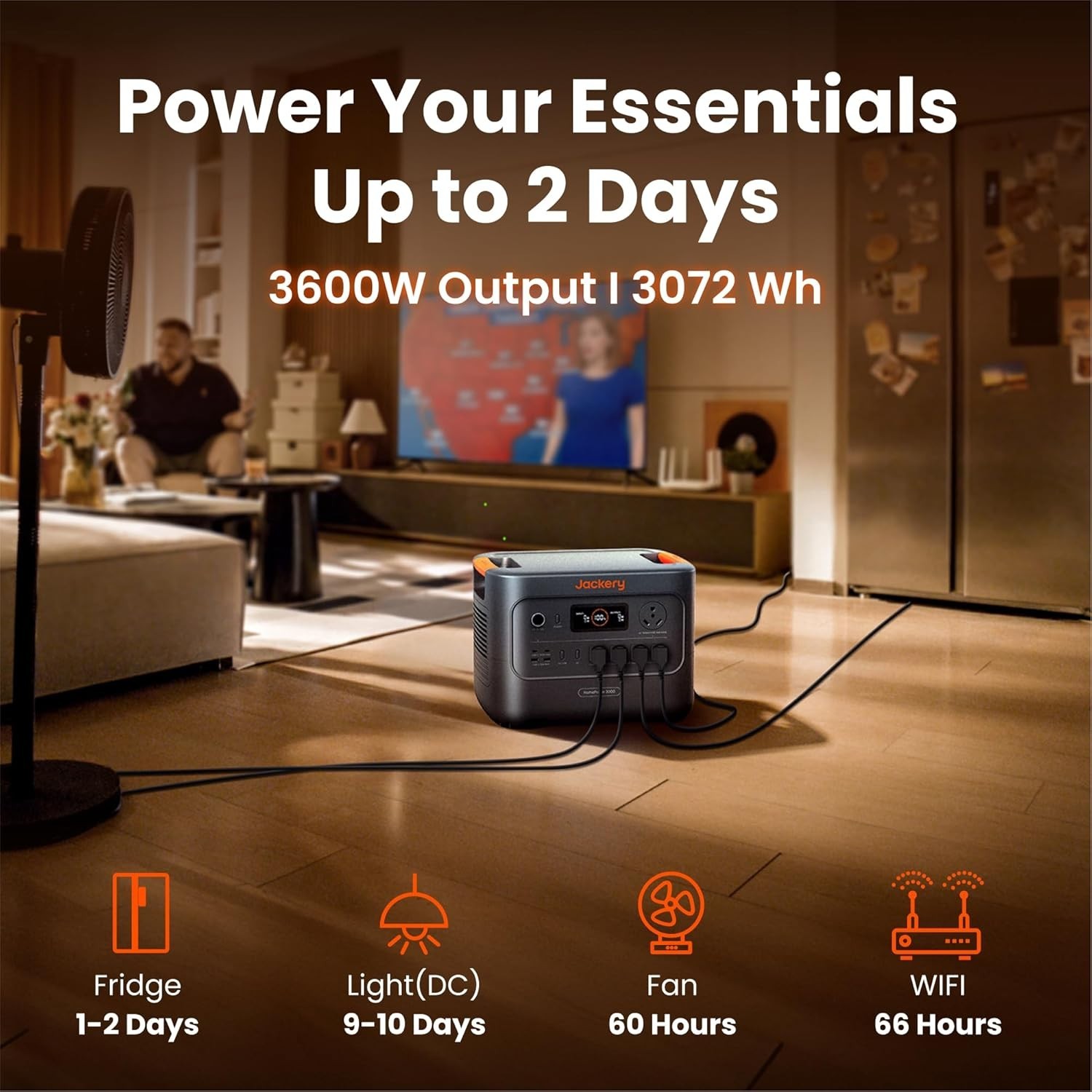 Jackery HomePower 3000 Portable Backup Power Station with 2x 200W Solar Panels