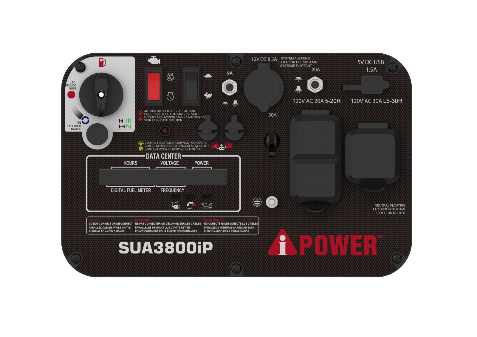 A-iPower 3800W Gas Powered Portable Inverter Generator w/ CO Sensor