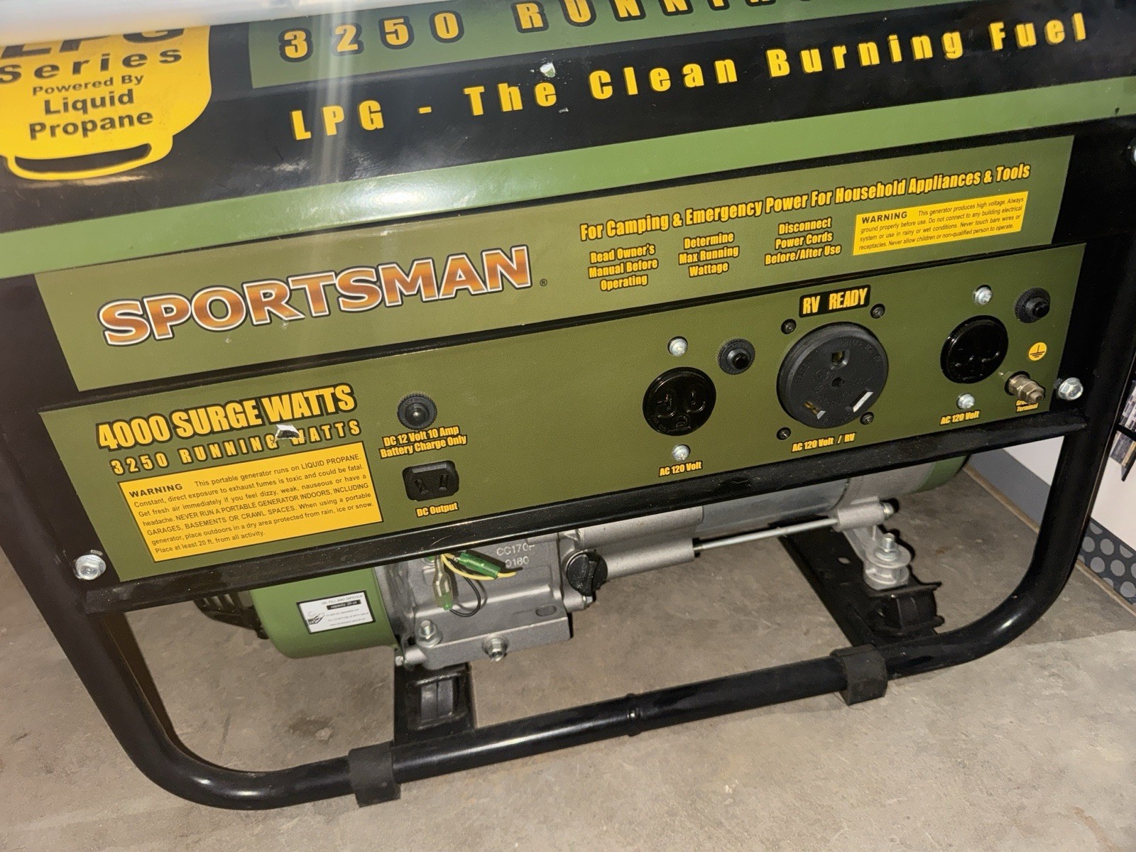 Sportsman 3250 Watt Propane Generator – Low Hours, Excellent Condition