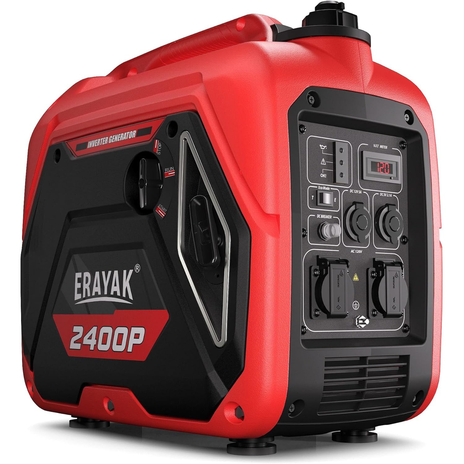 ERAYAK 2400W Portable Inverter Generator for Home Use, Quiet Small Generator