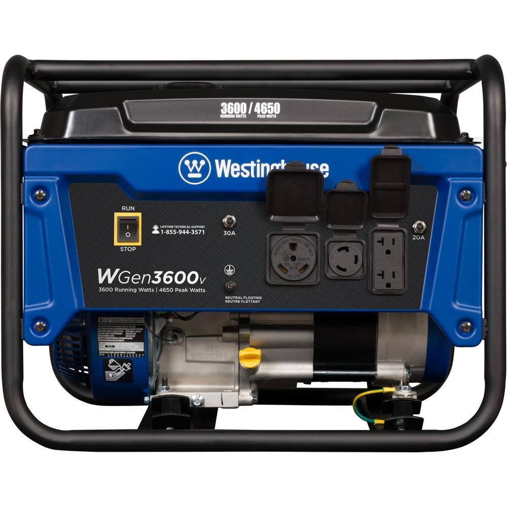 Westinghouse WGen3600v 4,650-W Portable RV Ready Gas Powered Generator Home RV