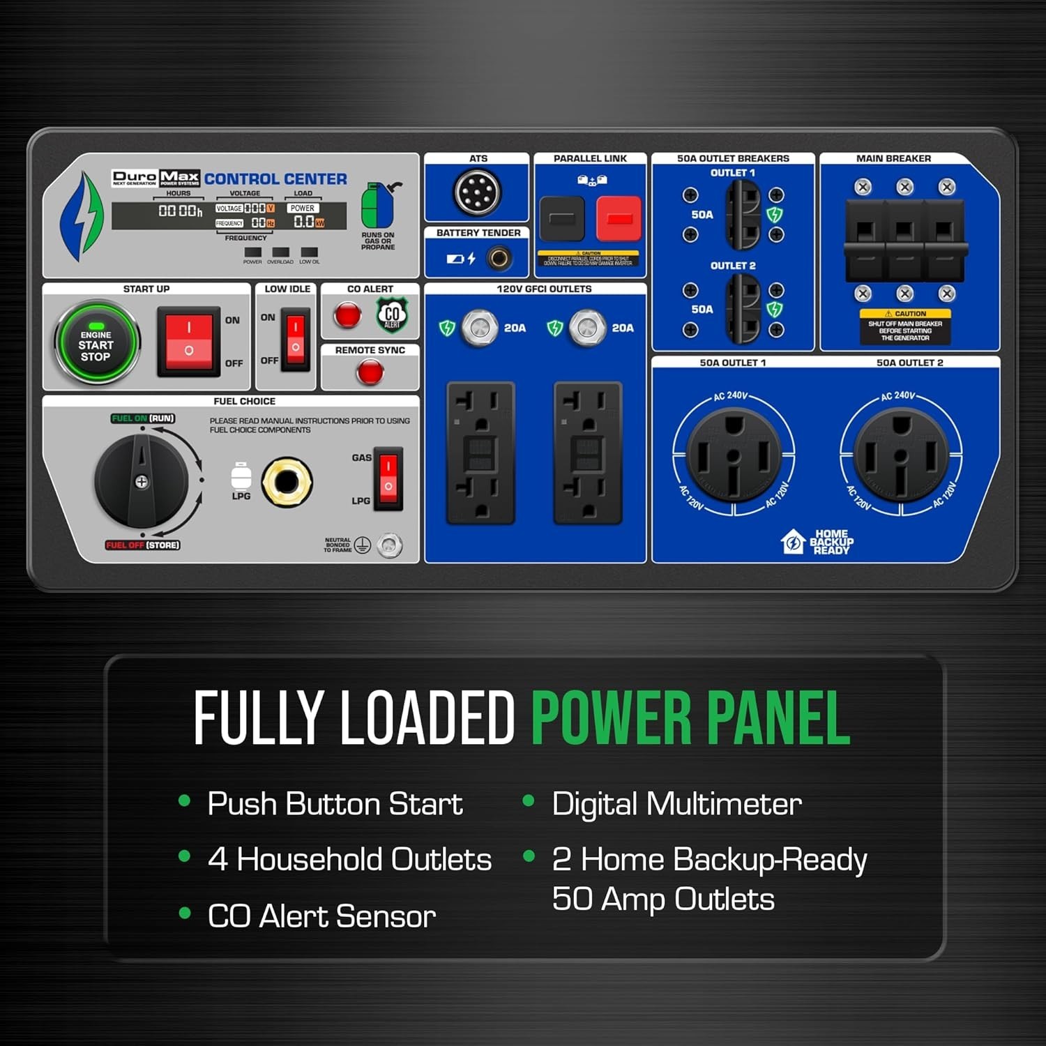 XP16000iH 16,000-Watt Dual Fuel Portable Digital Inverter Generator – Gas & Prop