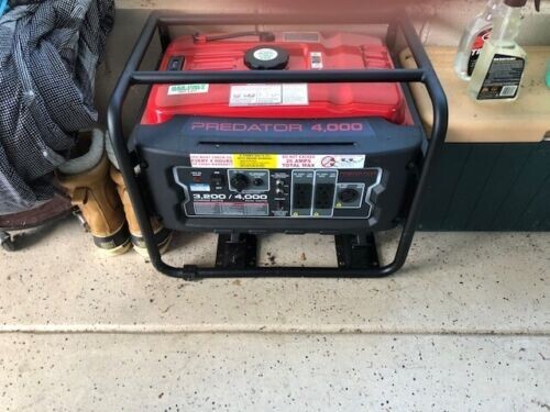 Predator 4000 Watts Gas Powered Generator never used in as purchased condition.