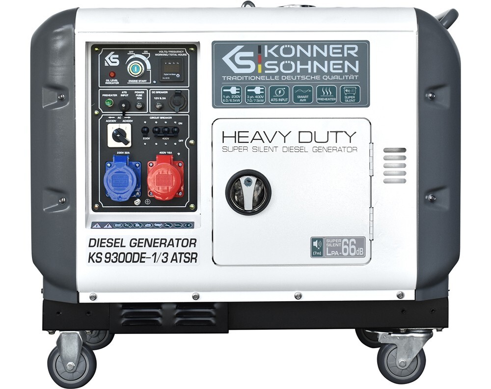 K&S Emergency Power Generator 230V 400V Diesel Power Generator 7.5kW ATS