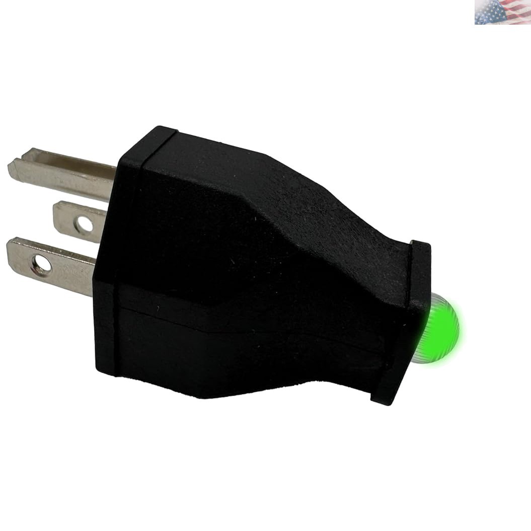 NEMA 5-15P Generator Neutral Ground Bonding Plug – 120V 15A with LED Indicator
