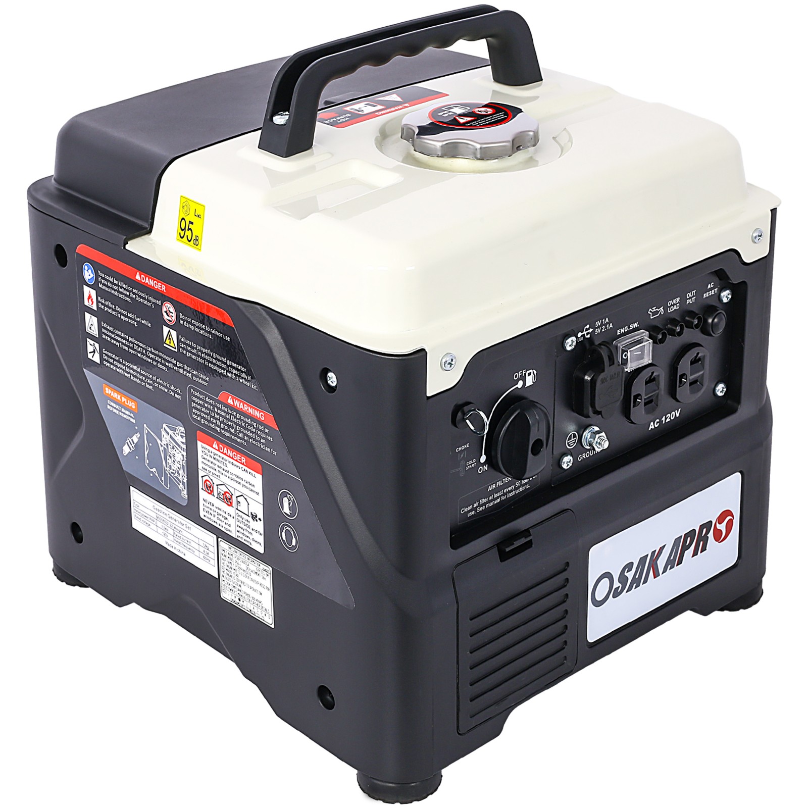 1200W Gas Power Portable Inverter Generator for Camping RV Emergency Backup EPA