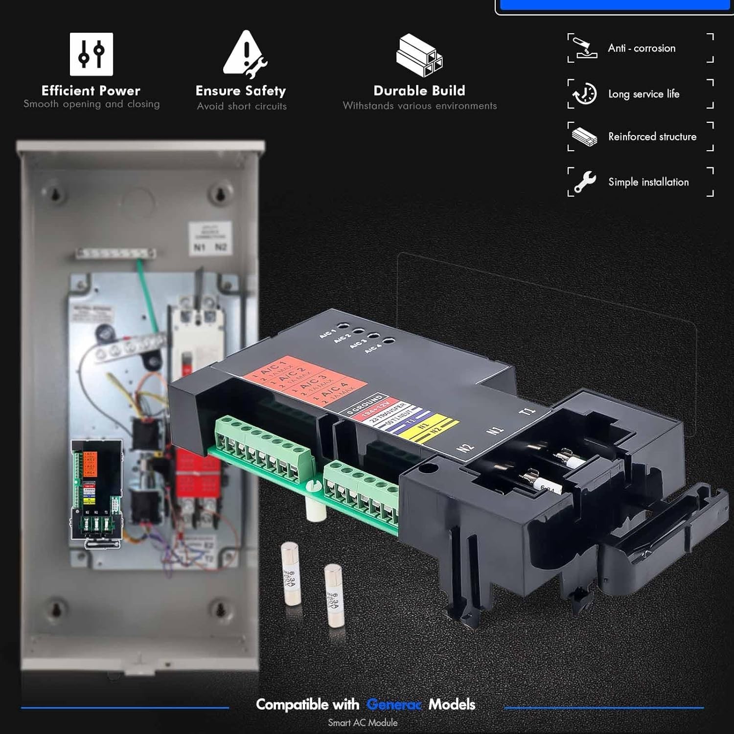 200 Amp Smart AC Module with Load Shedding for Generac Automatic Transfer Switch