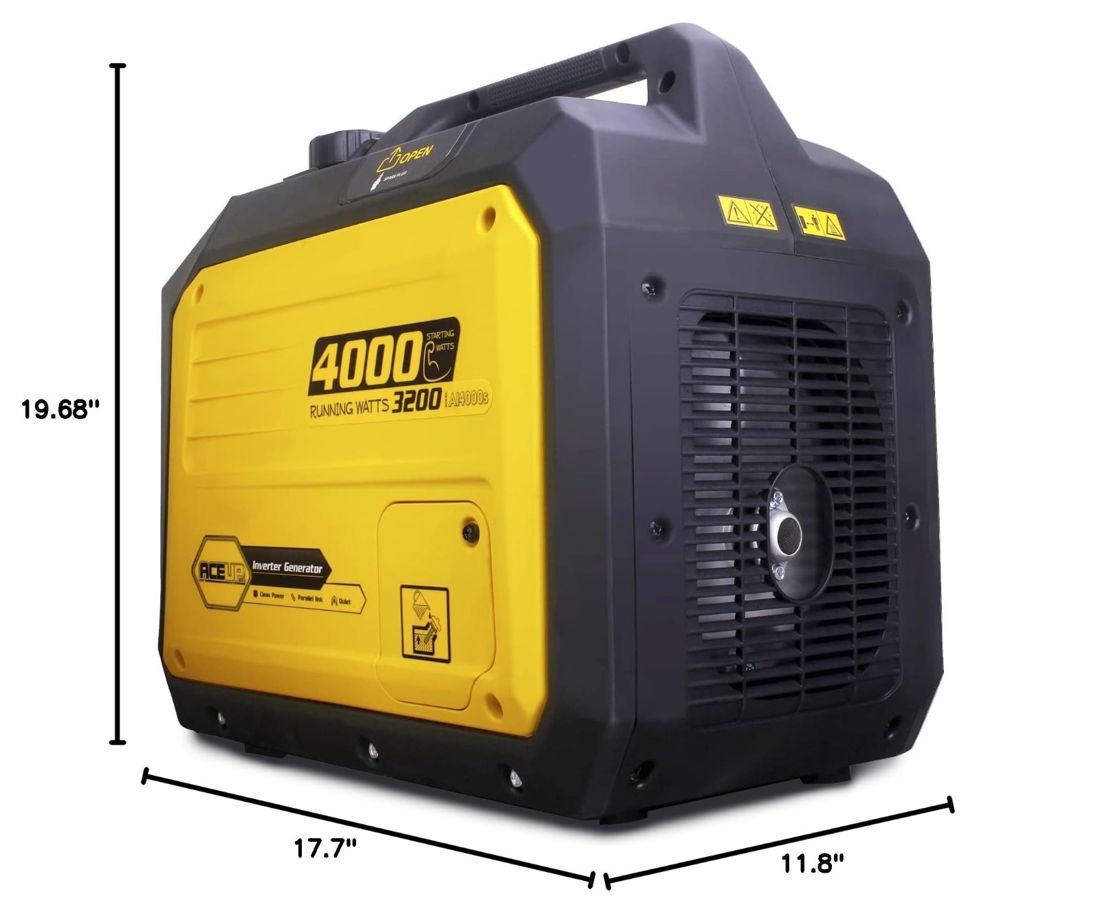 4000 Watt Gas Inverter Generator Portable Quiet EPA RV-Ready Emergency Hurricane