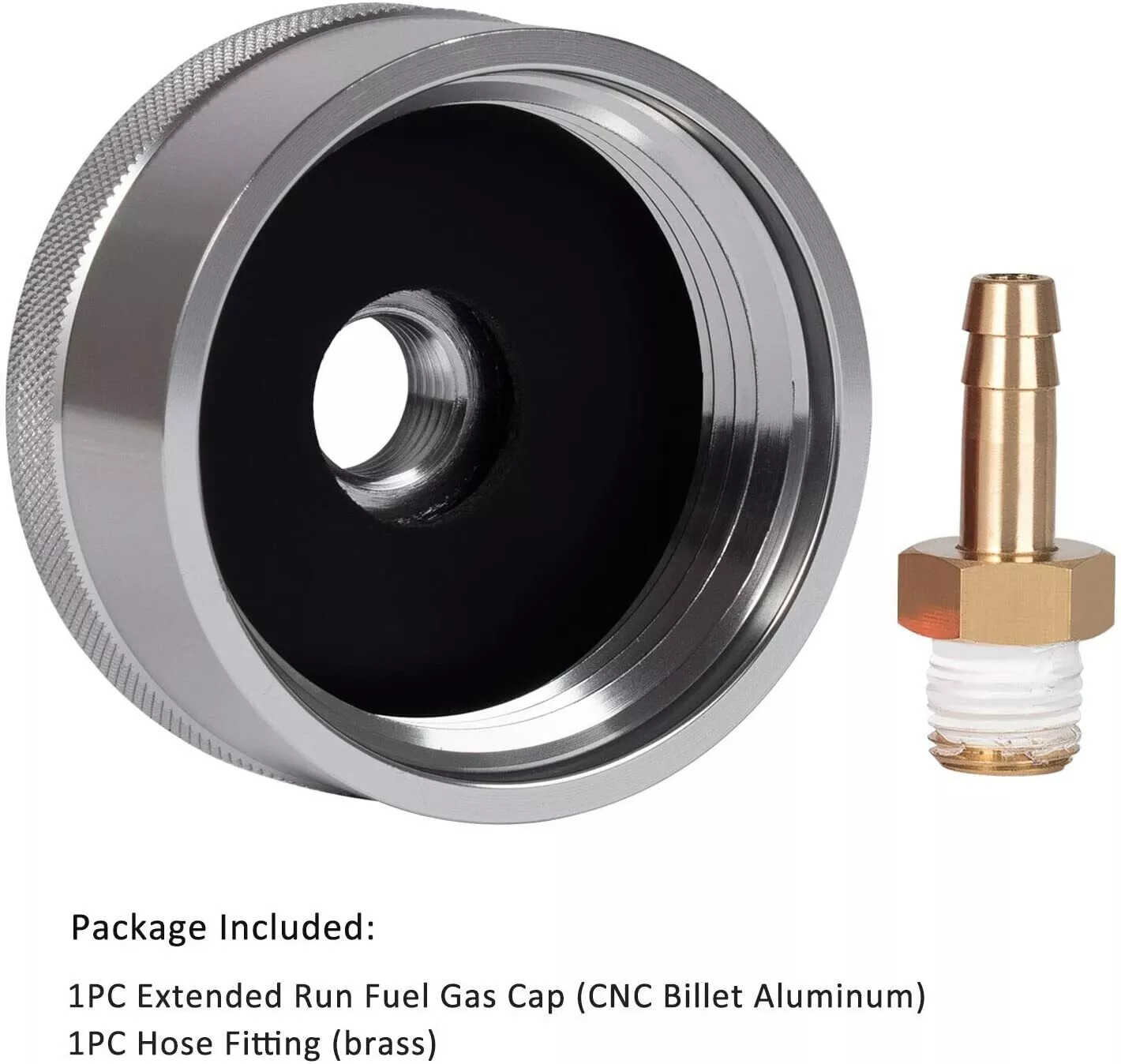 Aluminum Extended Run Fuel Gas Cap w/ Brass Hose For Yamaha EF2000is EF1000is