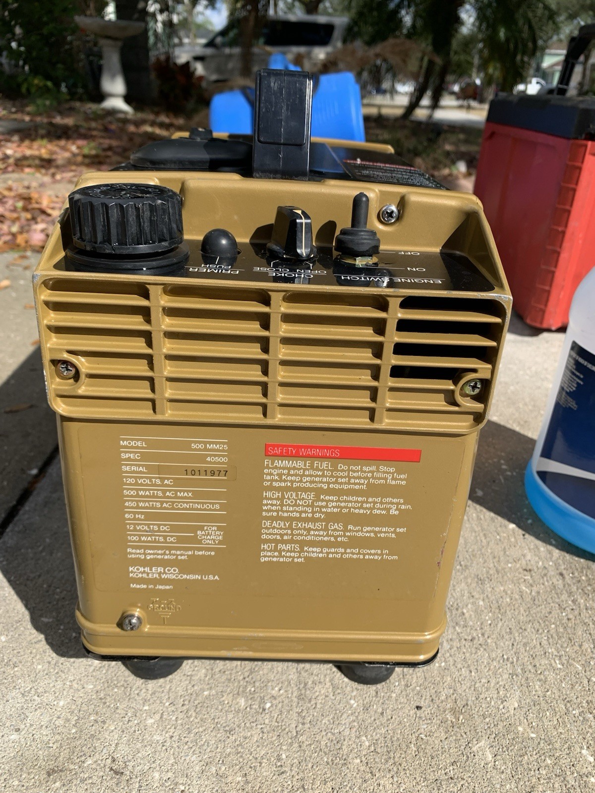 Kohler PowerPlay 500 Watt Quiet Generator Set AC/DC w/ Batt Charging Port Eu Ef