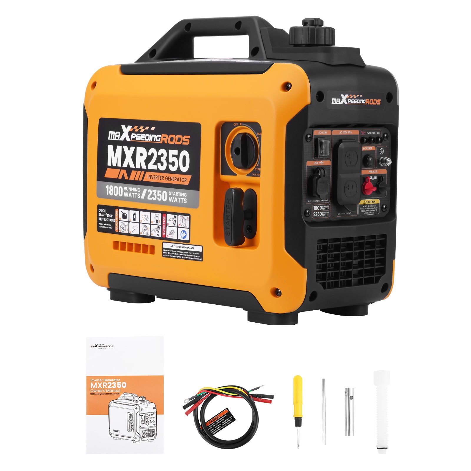 Quiet Operation Portable 2350W Inverter Generator for Camping & RV Living