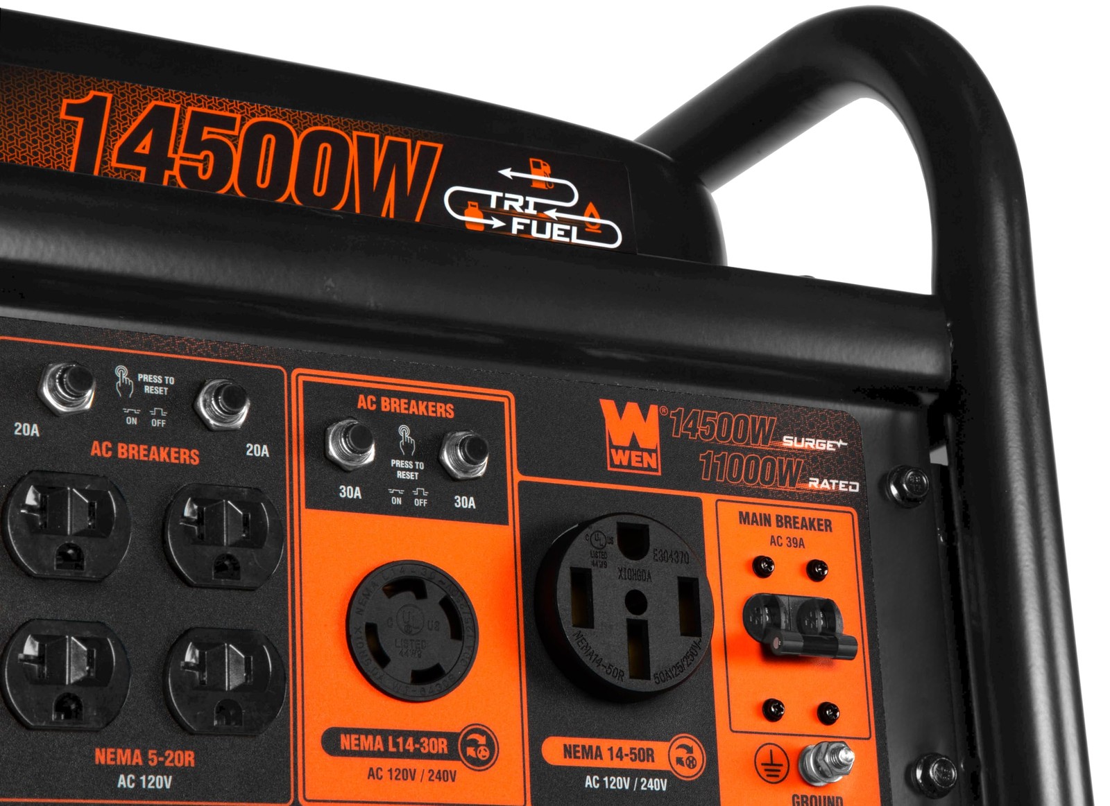 WEN 14500 Watt 120V/240V Tri Fuel Generator Transfer Switch Ready with Electric