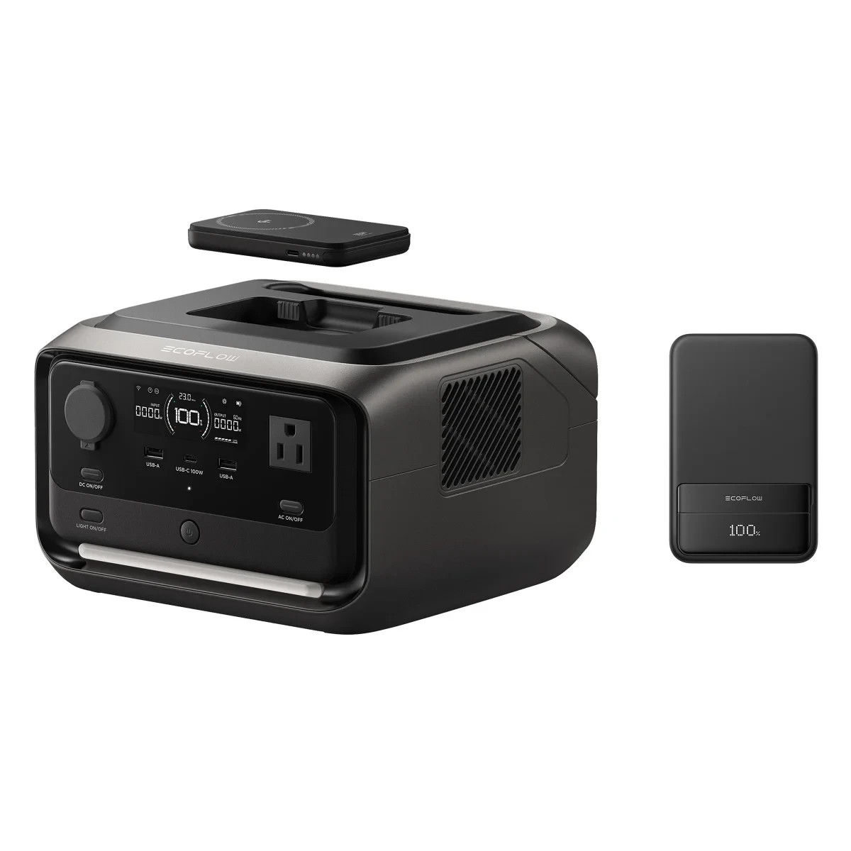 POWER STATION PORTABLE ECOFLOW RIVER 3 CELL PHONE CHARGER + 2 POWER BANKS! 286Wh
