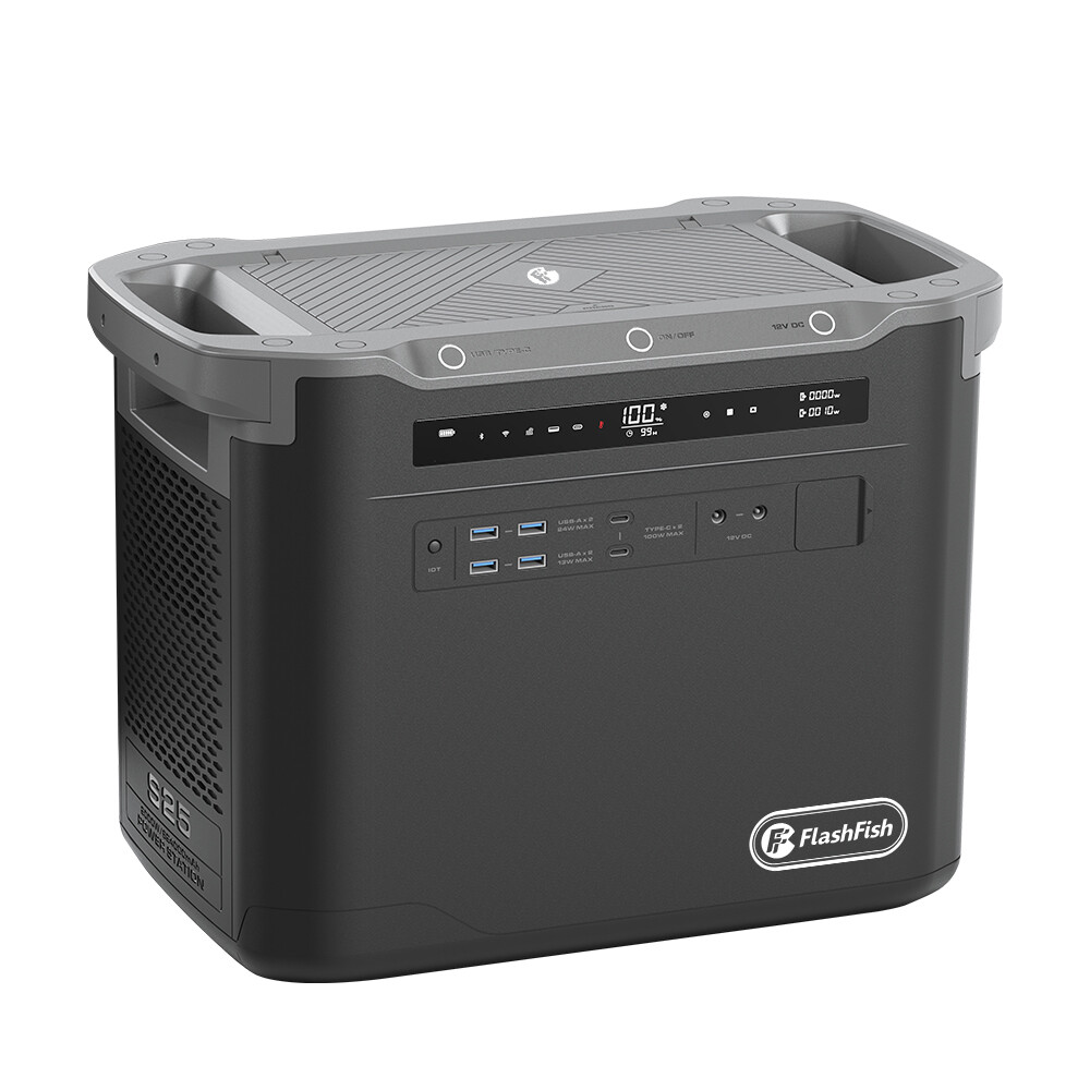 Flashfish Portable Power Station 2000W/1997Wh Solar Generator Battery Camping
