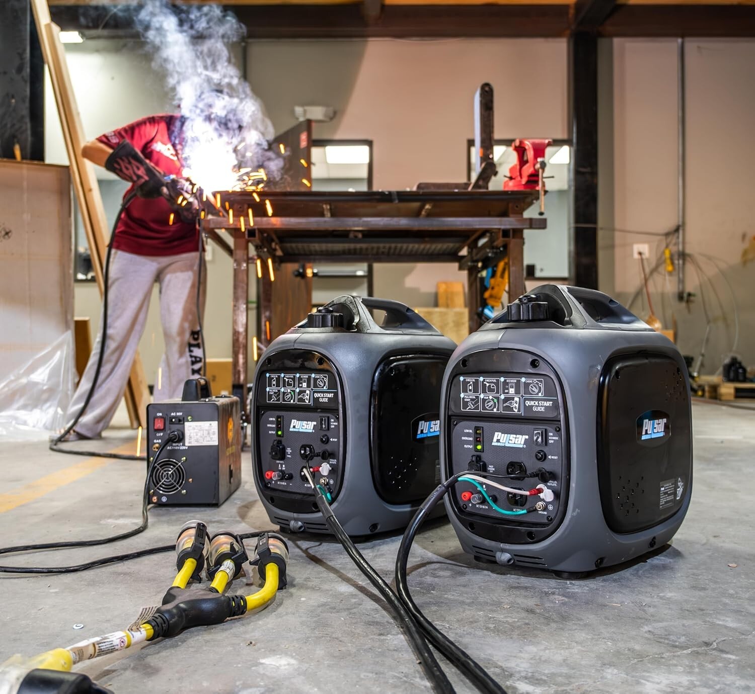 Pulsar 2300W Quiet Portable Gas Inverter Generator Home Backup Ready GX230N
