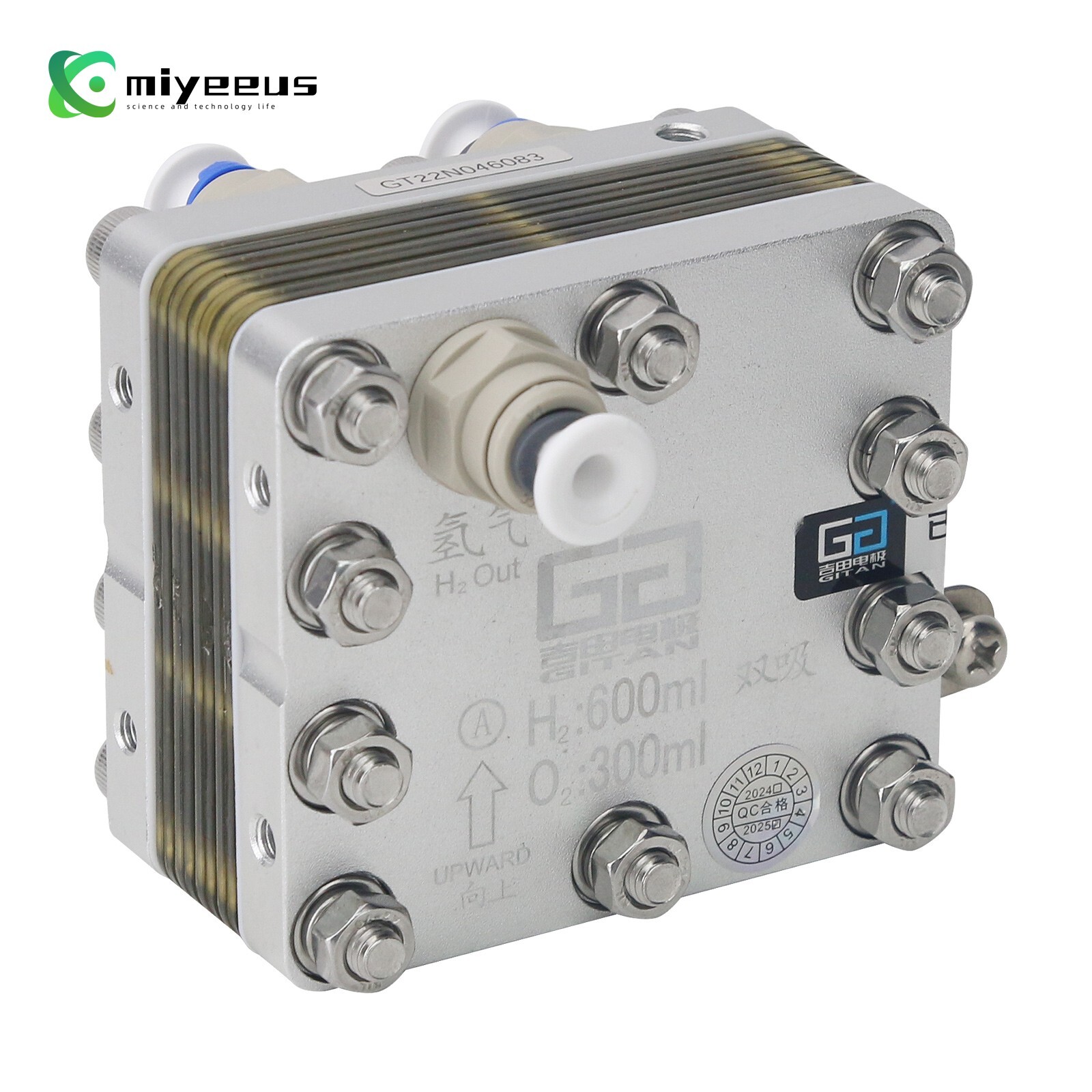 GT-A600A-4150 600ML Electrolytic Cell Module PEM Hydrogen Generator f/Water my2