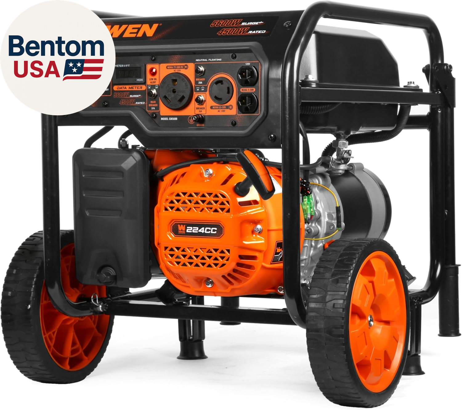 5600-Watt Portable Generator, 224Cc, Transfer-Switch and Rv-Ready (GN5600)