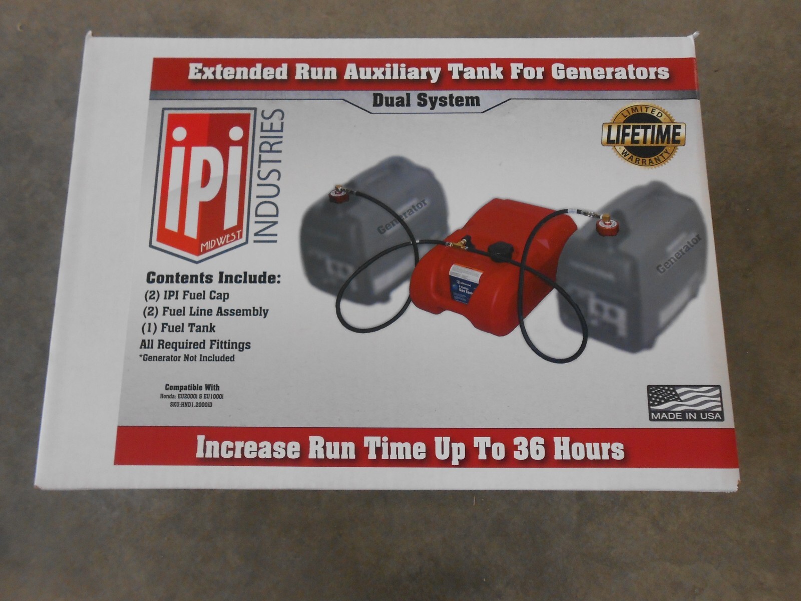 HND1.2000ID IPI Industries Honda Extended Run Generator DUAL System BERG II (C)