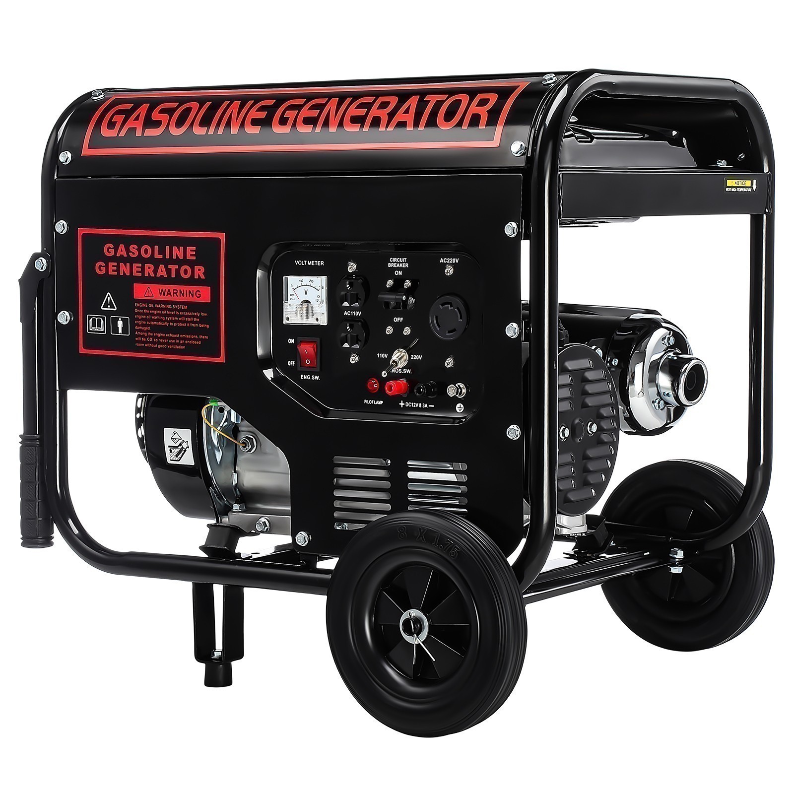 3KW Gas Inverter Generator 215cc OHV Engine 110V+220V Dual Volt Overload Protect