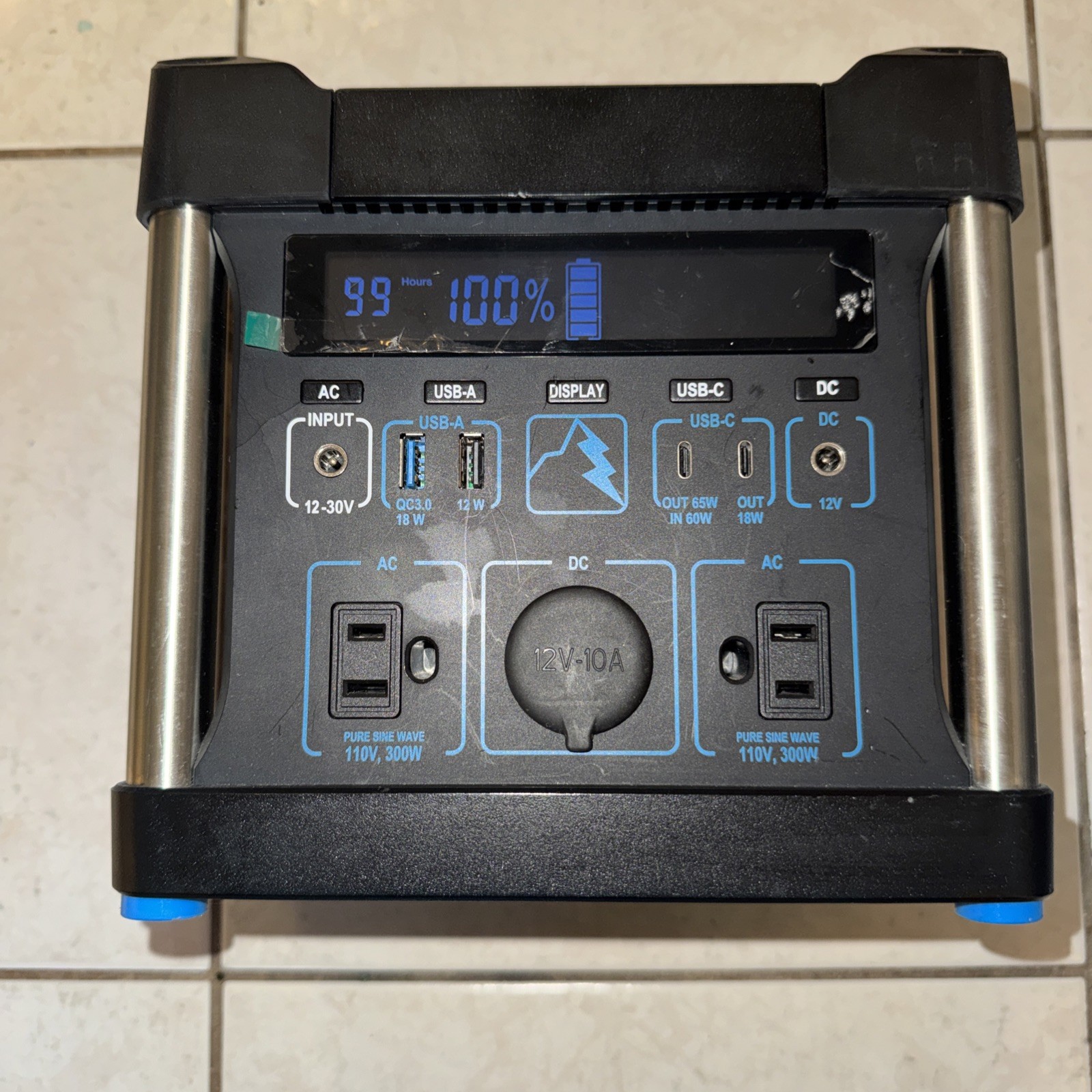 Power Ridge X-300 Portable Power Station 0387786 no charging cord