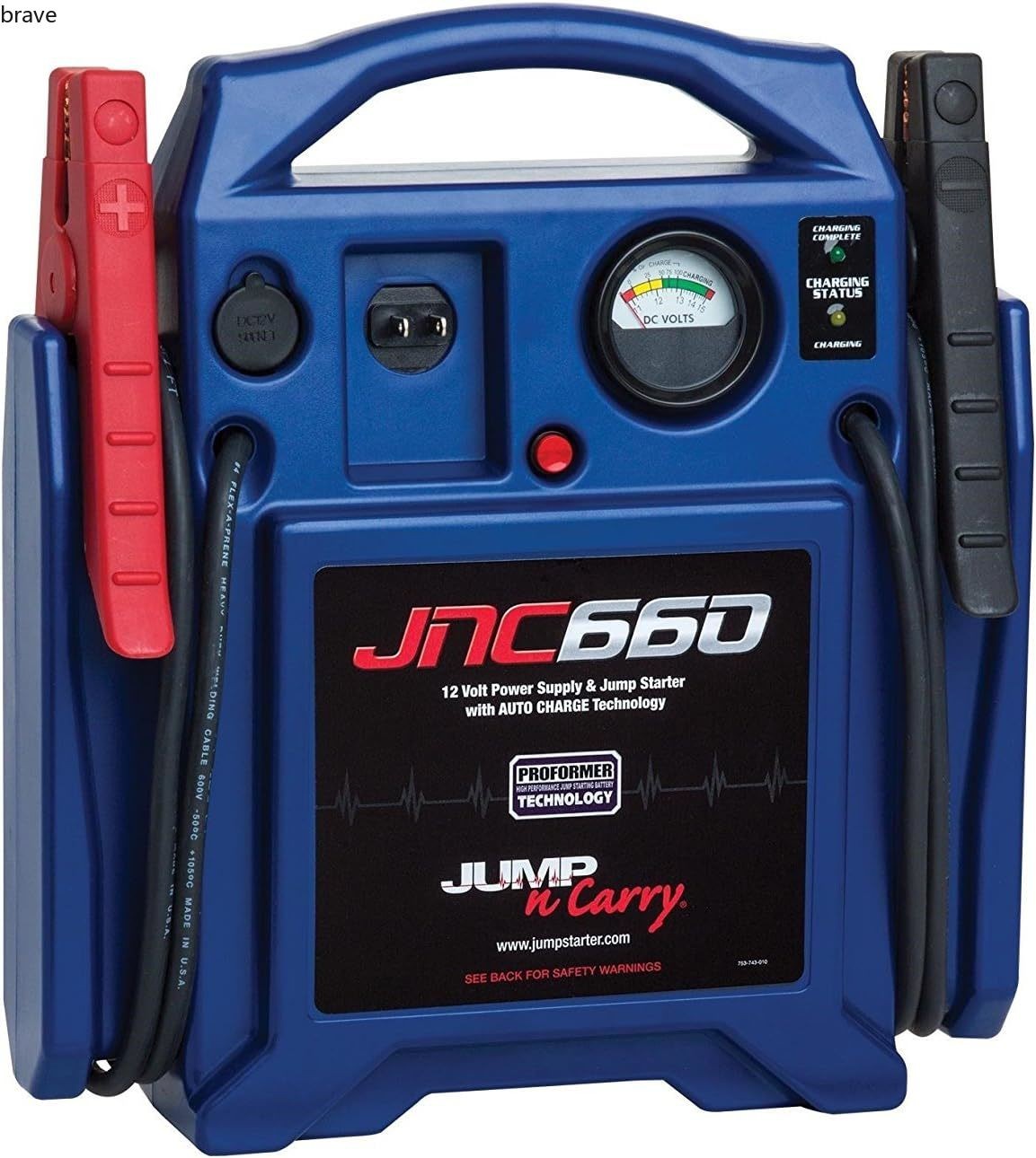 Clore Automotive Jump-N-Carry JNC660 1700 Peak Amp 12 Volt Jump Starter, Blue..