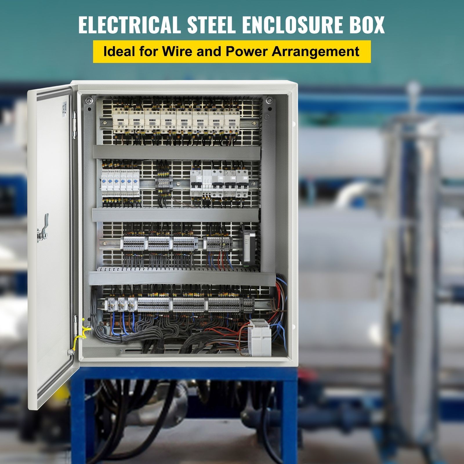 NEMA Steel Case, 20x16x6” NEMA 4X Metal Electric Enclosure, IP66 Water & Dust