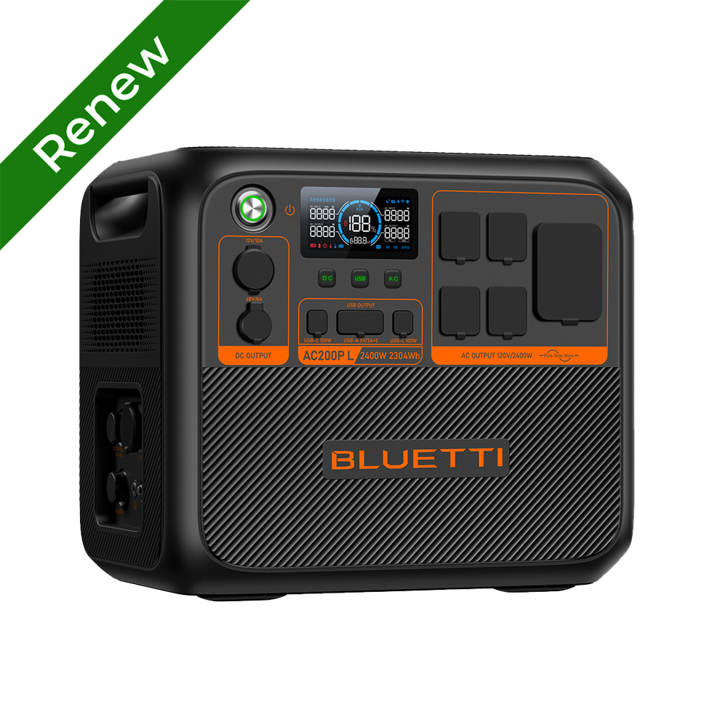 BLUETTI AC200PL 2304Wh 2400W Power Station LiFePO₄ Battery for Backup/RV Trip