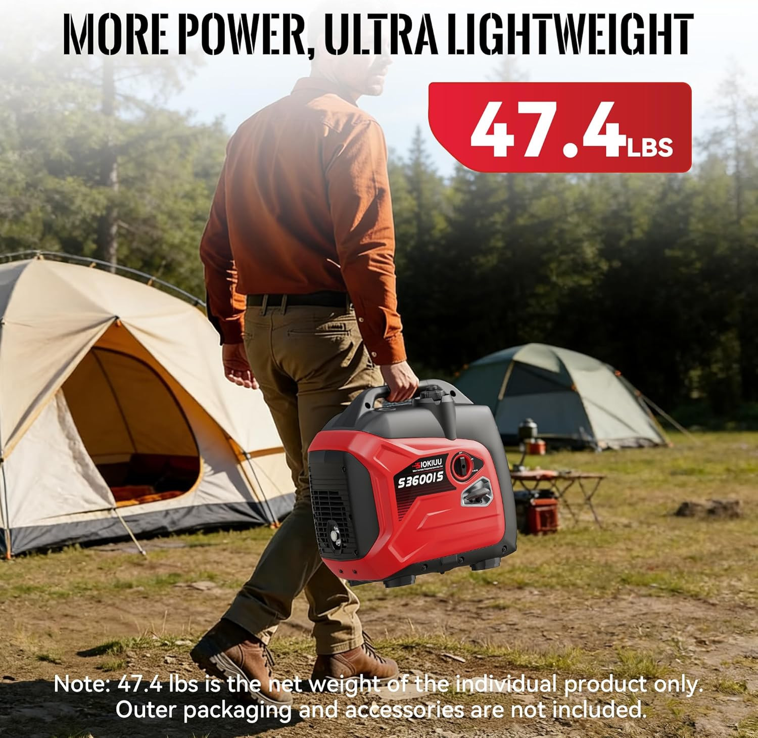 3600W Portable Generator Super Quiet Inverter Generator Ultra Lightweight for Ho