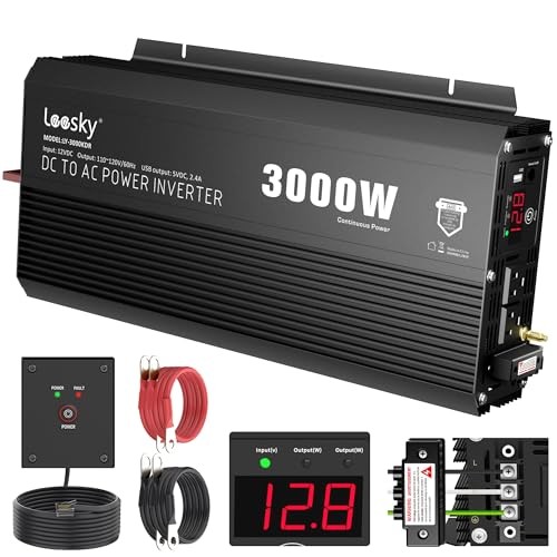 3000 Watt Power Inverter 3000W 12V DC to 110V 120V AC 3000 Watt Inverter