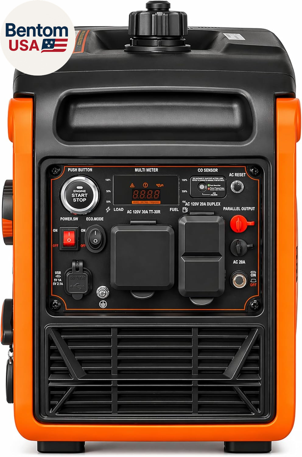 4800W Portable Inverter Generator with Remote Electric Start, Super Quiet Gas Po