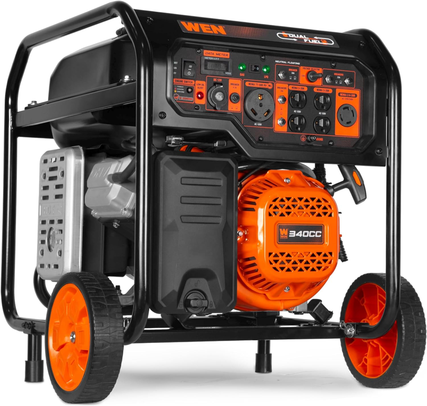 8000W Dual Fuel Portable Generator – Electric Start & CO Safety Alert