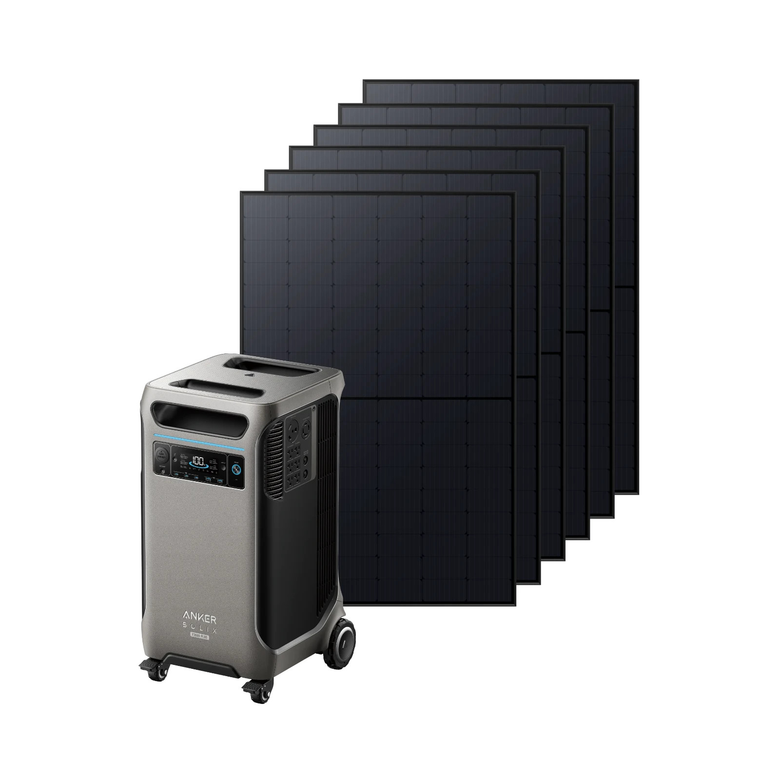 Anker SOLIX F3800 Plus Portable Power Station with 410W Rigid Solar Panel 4 Set