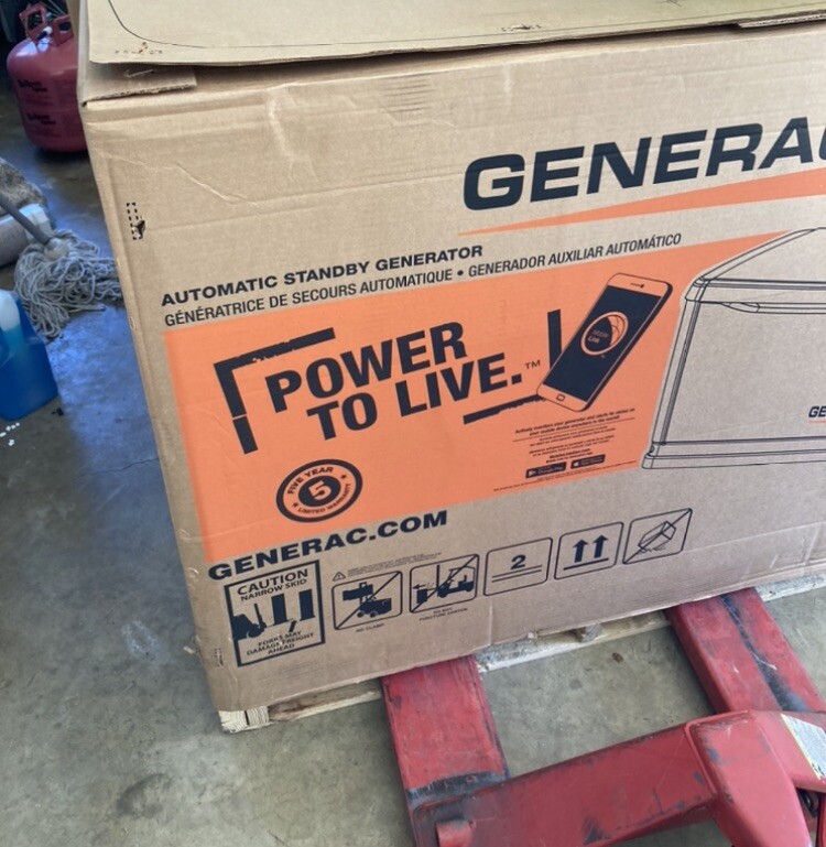 Generac Guardian 7210 24kW Home Standby Generator System – White