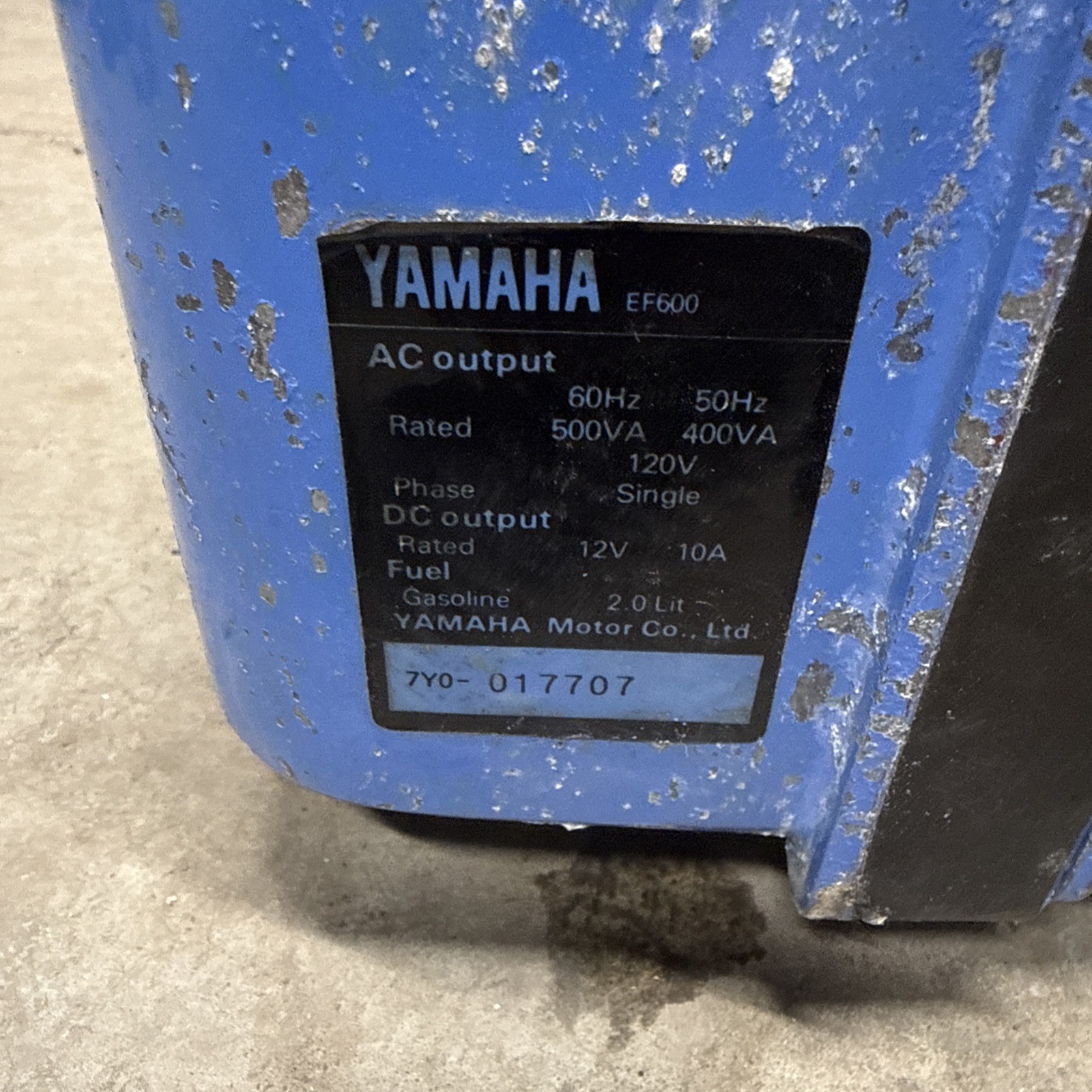 Yamaha Ef600 Generator 120V 60Hz EF 600 Running Free Shipping