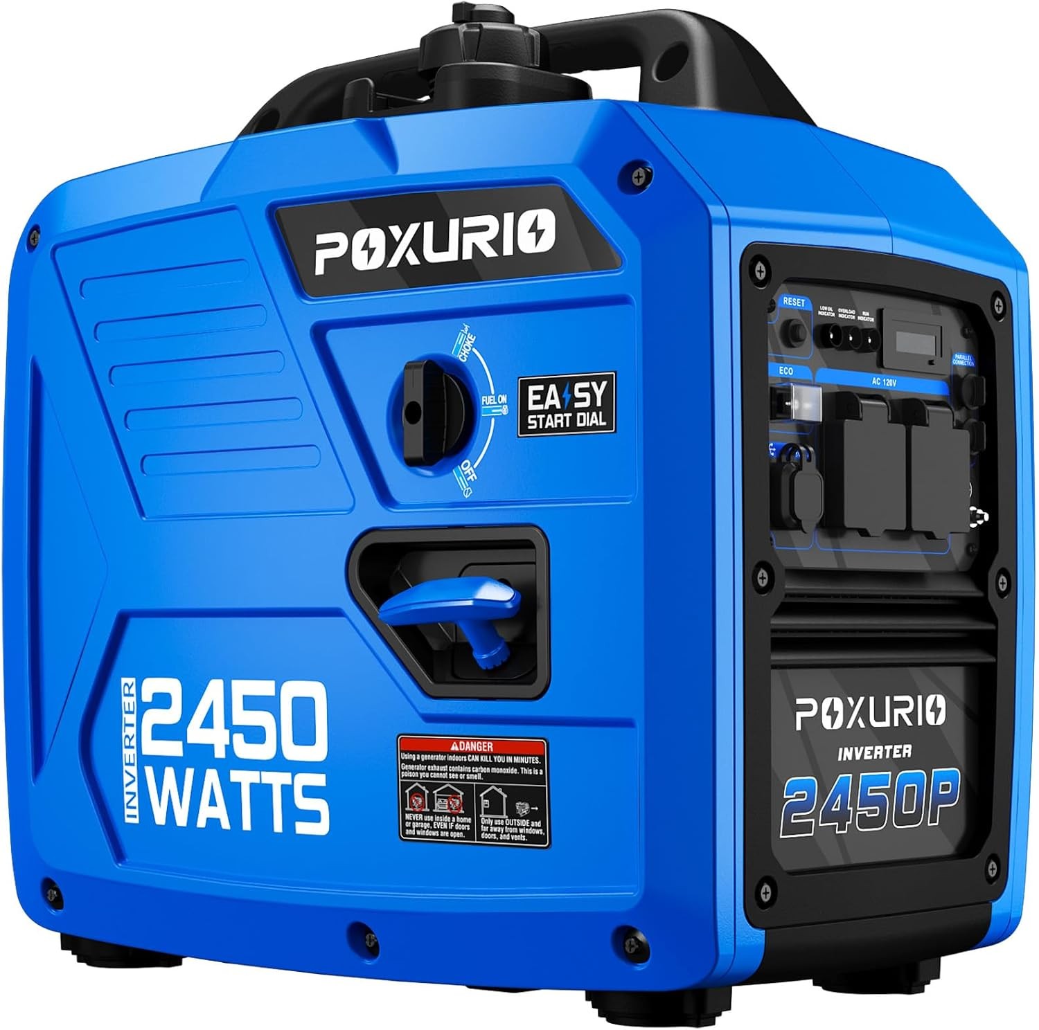 2450-Watt Portable Inverter Generator Home Use Super Quiet Small 120V Gas