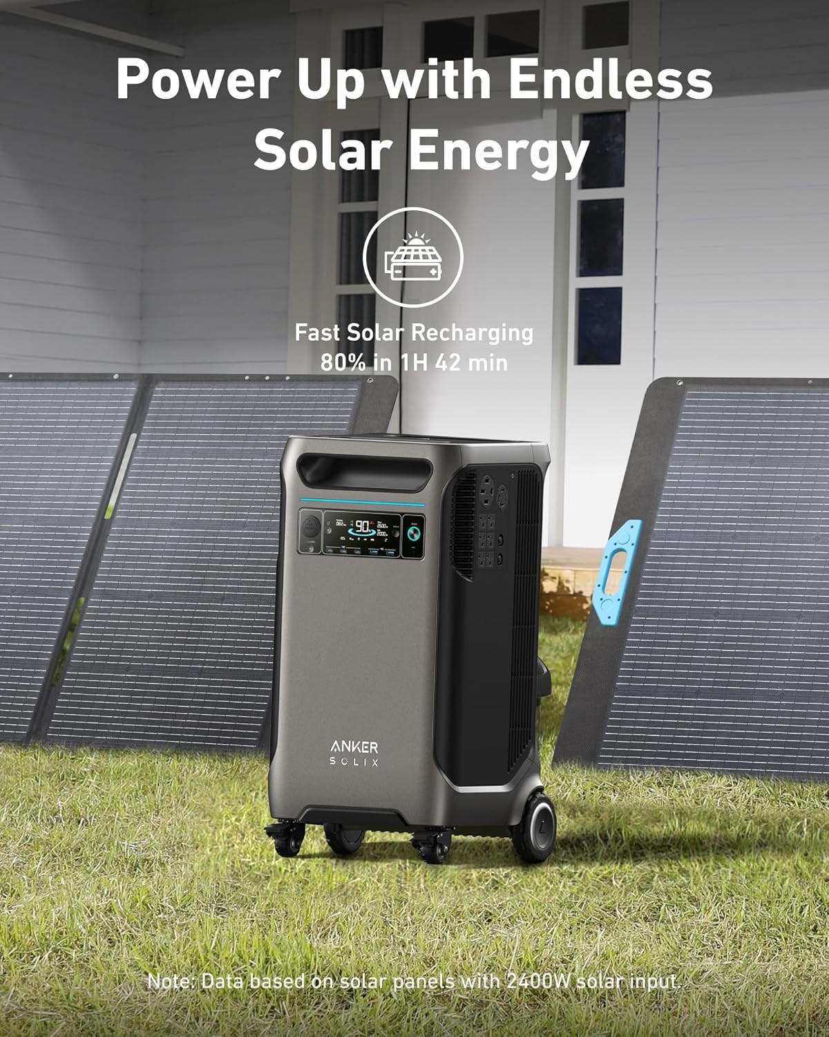 Anker SOLIX F3800 Portable Power Station + PS400(400W)Solar Panel with Kickstand