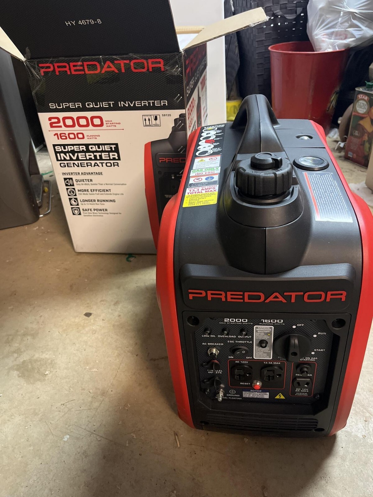 Predator 2000 Watt Super Quiet Inverter Generator with CO Secure Technology NEW
