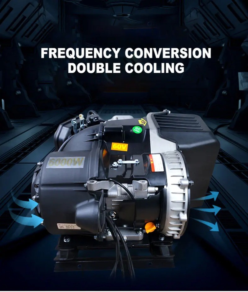 Silent Dual-Cooling Electric Vehicle Range Extender Generator Tricycle