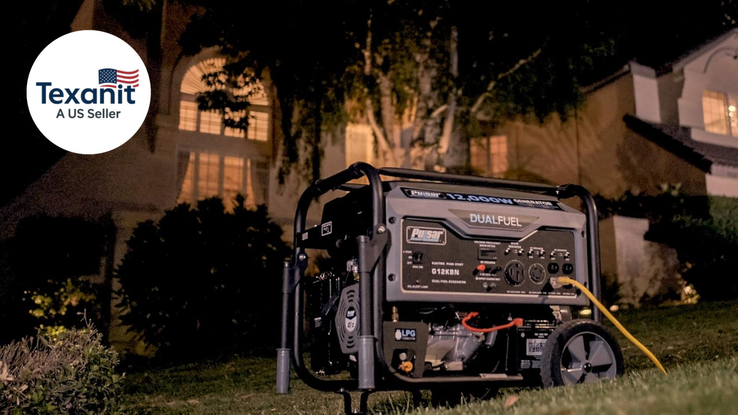 G12KBN-SG Heavy Duty Portable Dual Fuel Generator – 9500 Rated Watts & 12000 Pea