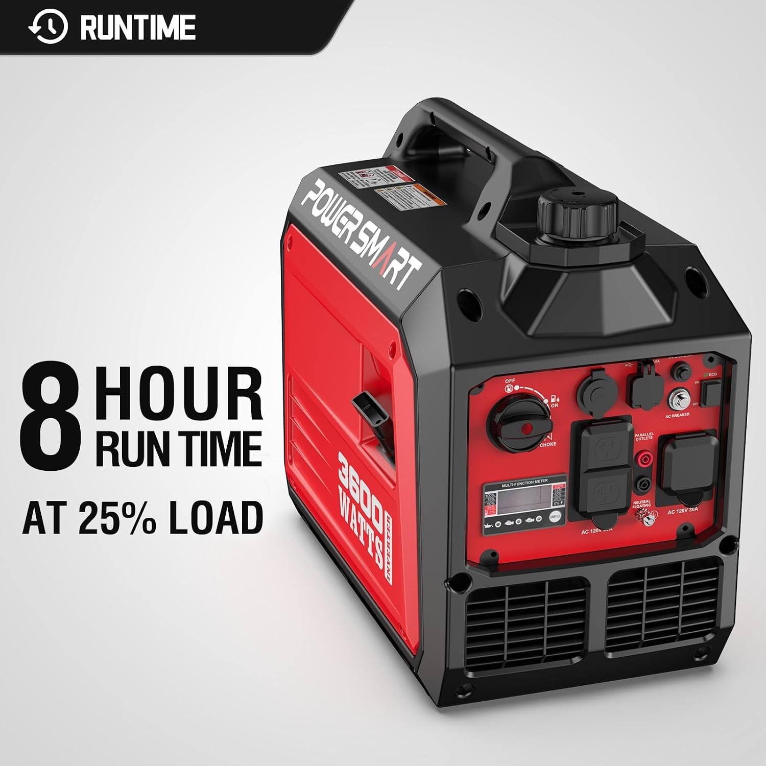 PowerSmart 3600 Watt Portable Inverter Generator 30 Amp for Home use Technology