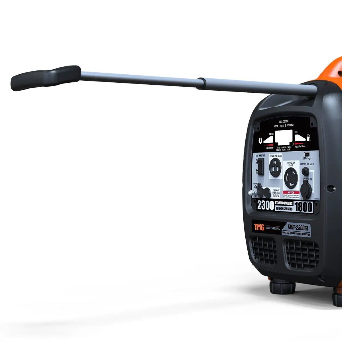 2300W Quiet Inverter Generator, 79cc Engine, 120/240V, Wheels & Pull Handle