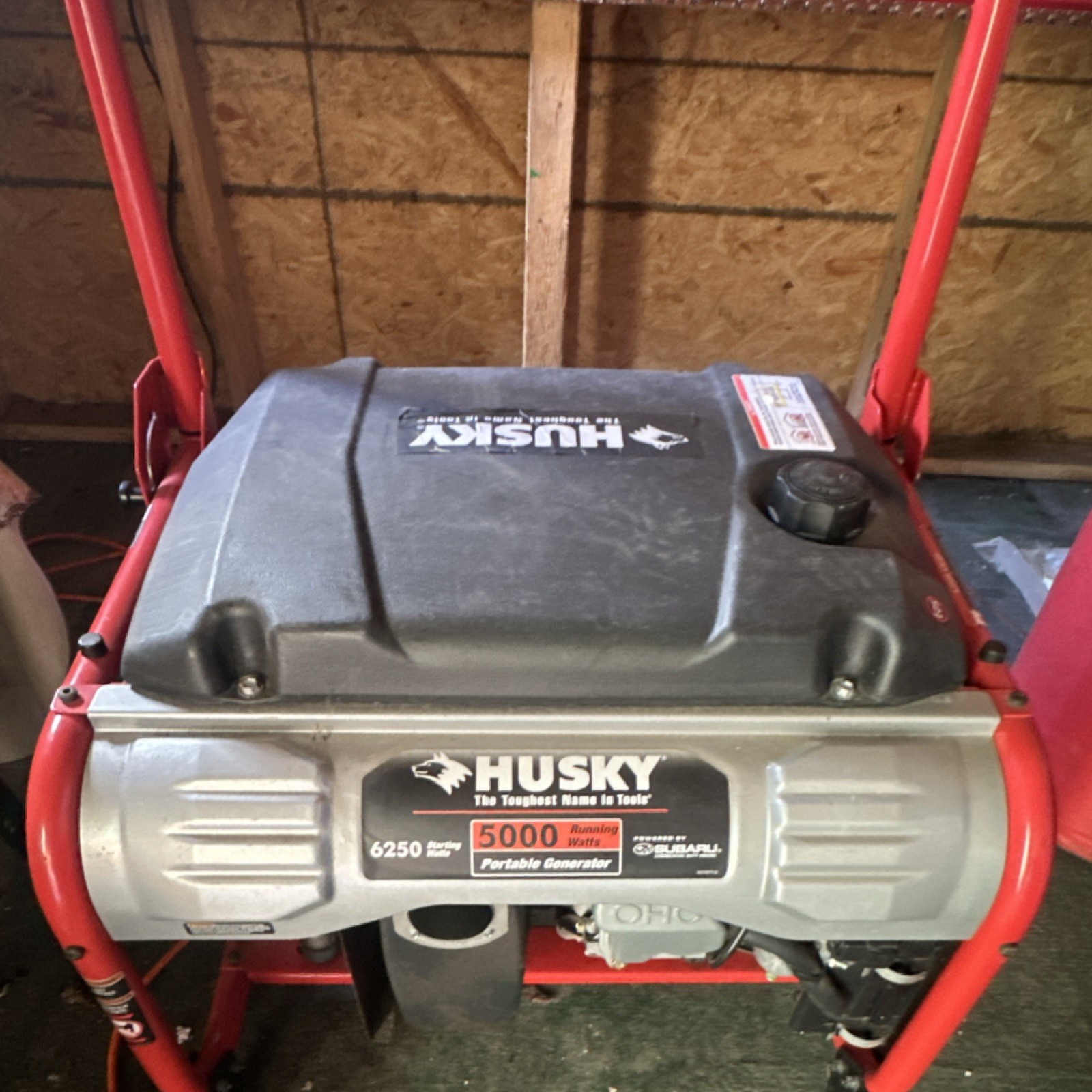 Husky Portable Generator 5000 Running Watts 6250 Starting Watts 2 x 120 V x 240