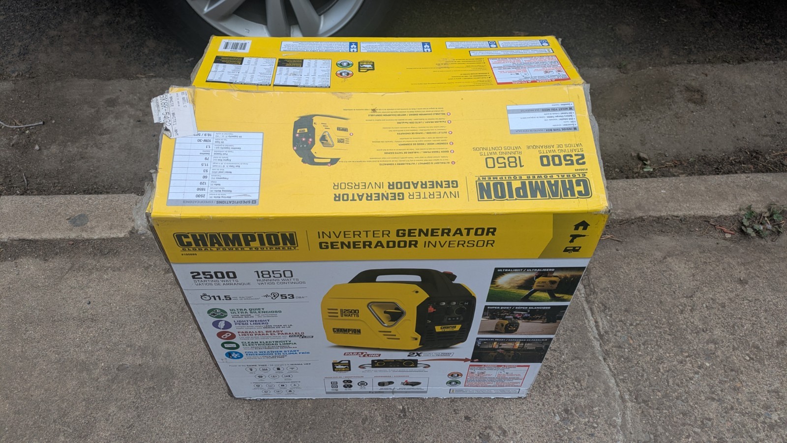 Champion 2500W Portable Inverter Generator Model 100889 – Open Box Tested!
