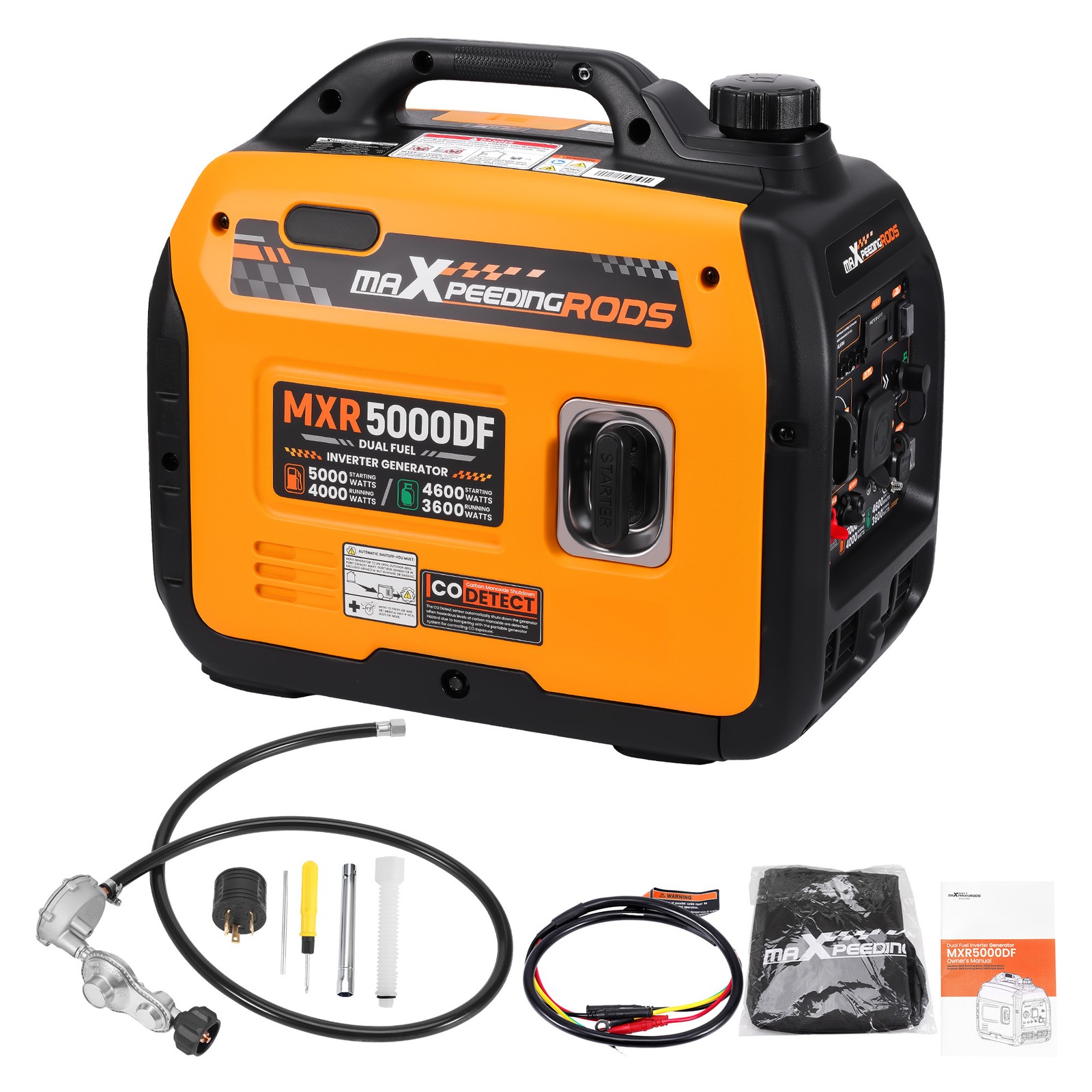5000W Peak Gas/Propane Inverter Generator – Parallel Ready for Double Output