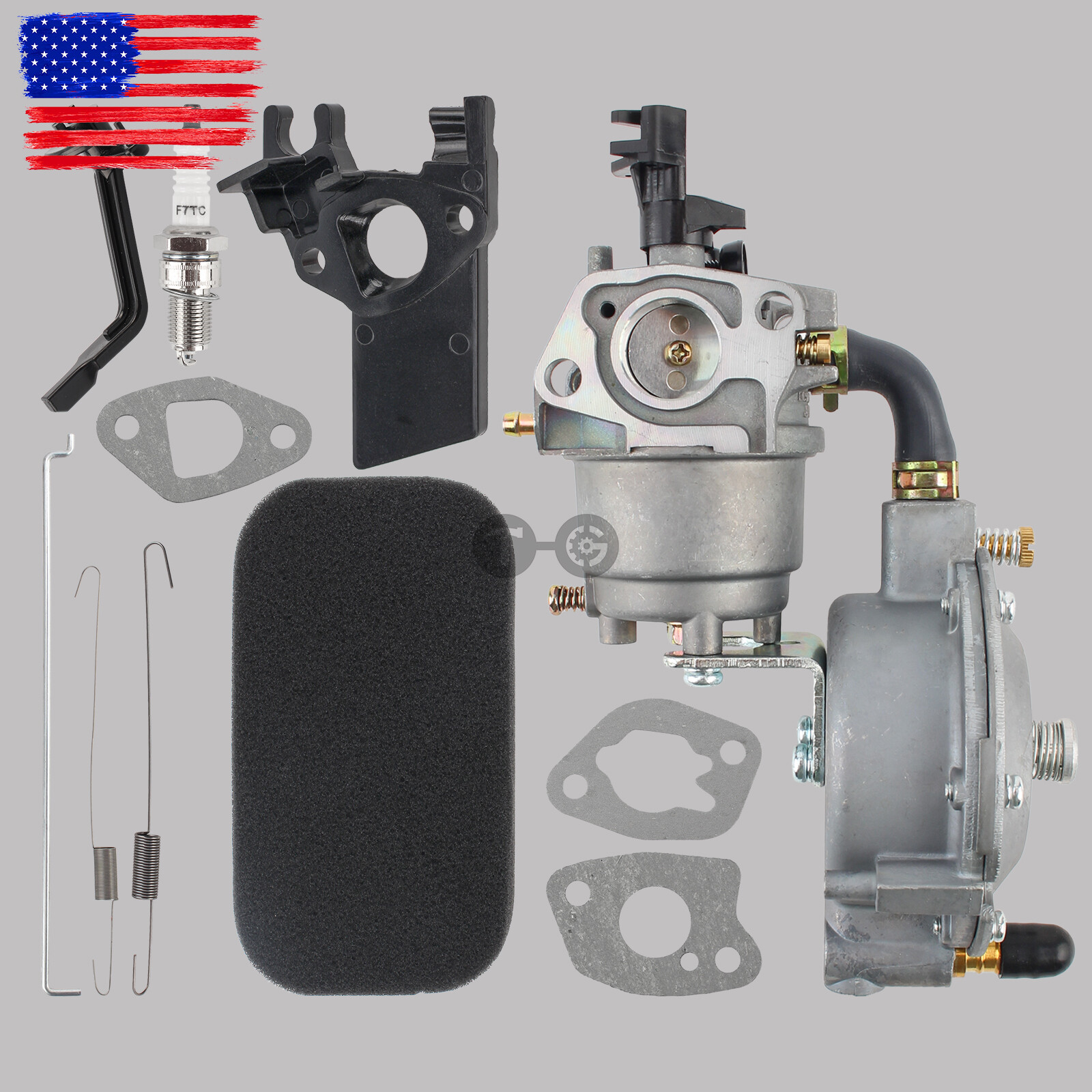 2500W 3500W Dual Fuel Carburetor for 170F LPG Water Pump Engine GX160 GX200