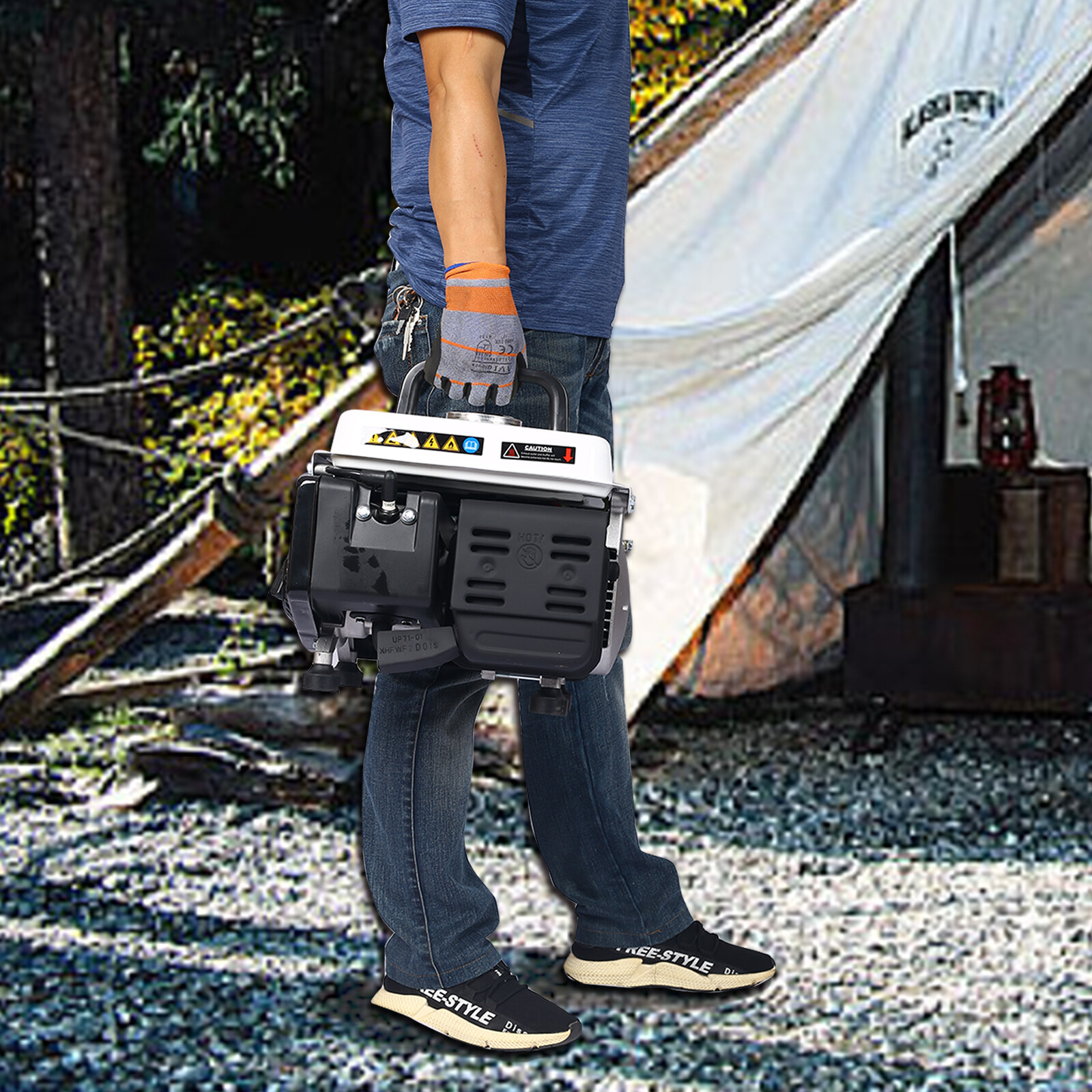 2-Stroke OHV Portable Generator 900 Watt 71CC Gas Powered Start Home Back Up