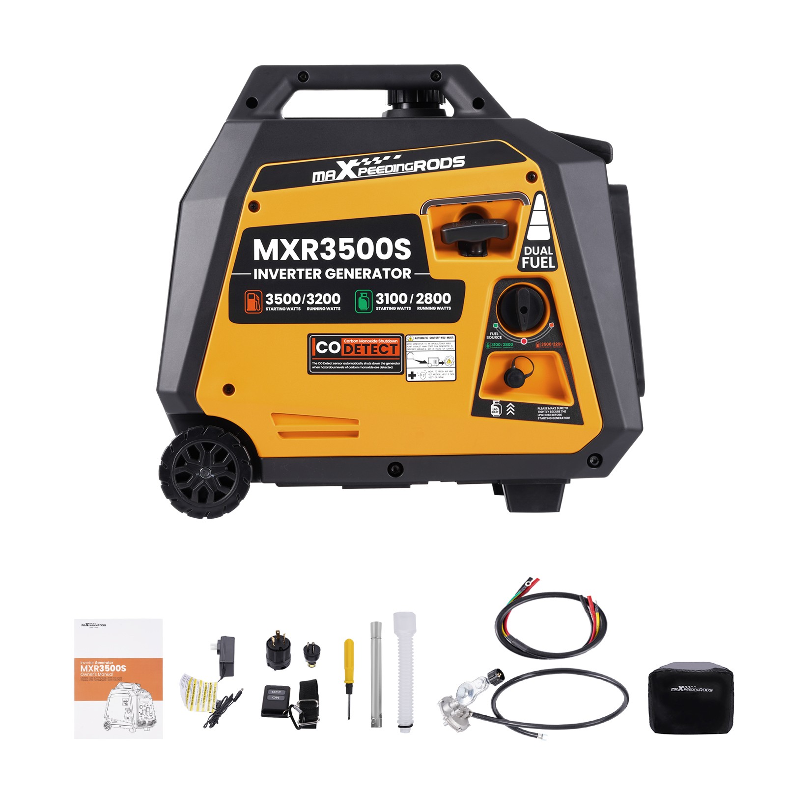 3500W Electric Start Dual Fuel Inverter Generator Generators Portable LPG / Gas
