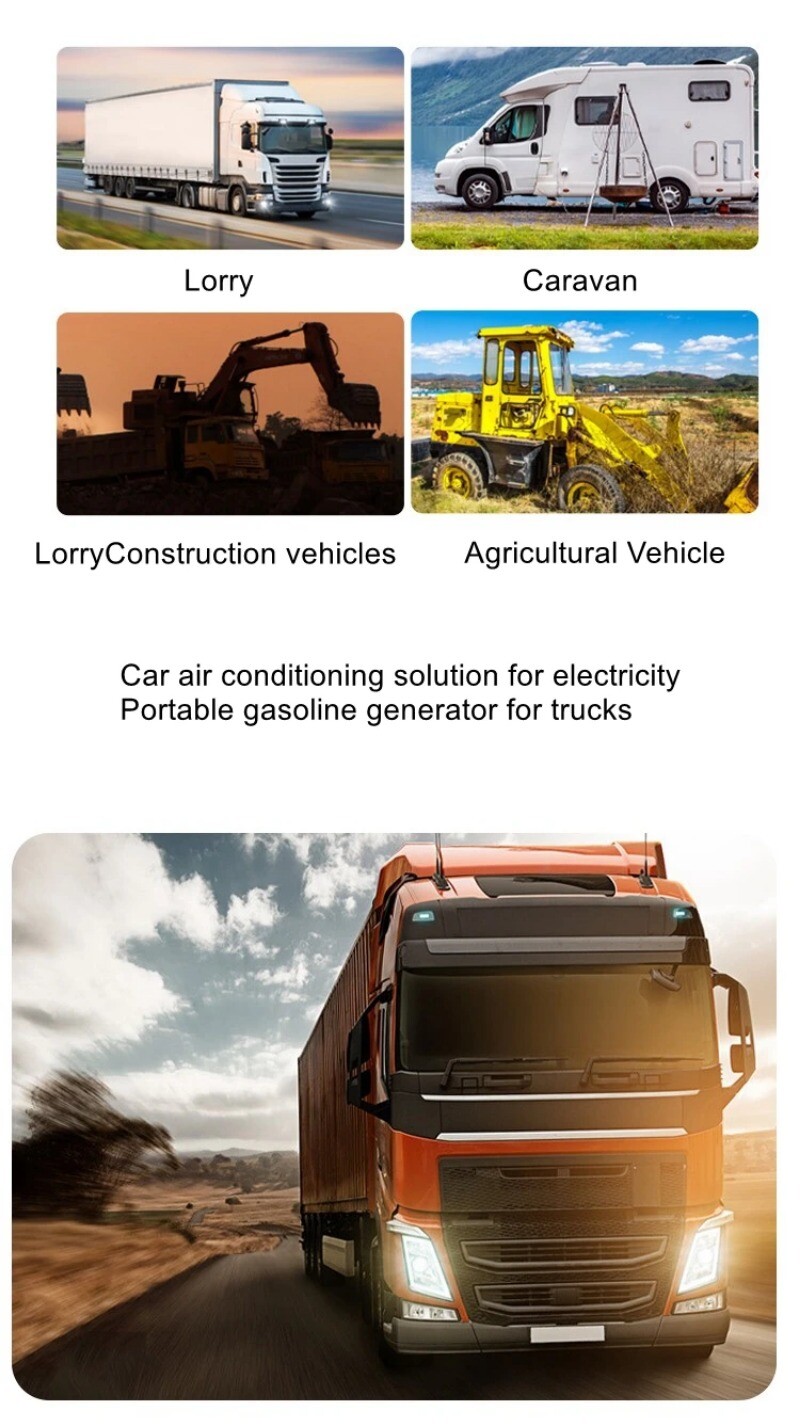 24V DC Gasoline Generator for Large Trucks Truck Parking Air Conditioner