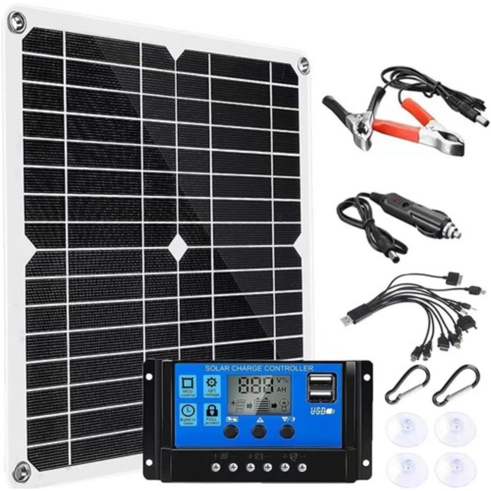12V Solar Panel Kit with 100A Charge Controller – Complete Solar Power System